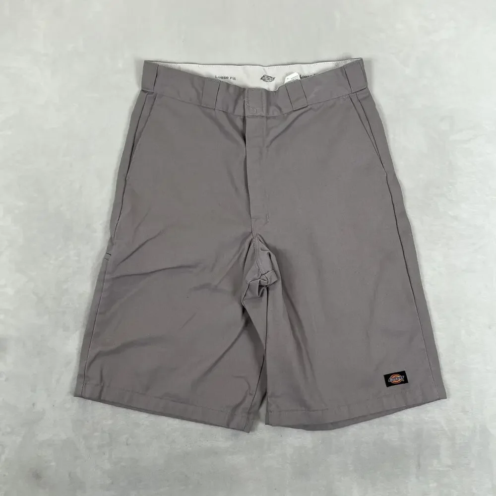 Vintage Dickies Shorts Mens 34 Gray Work Chino 10 Inseam Workwear Relaxed Fit